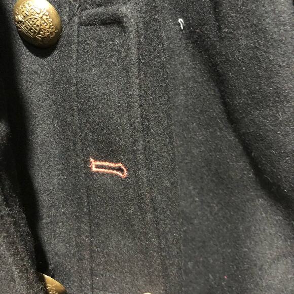 Free People Manteau Cecelia Peacoat Button Front Buckle Detail Black M $348 - Picture 11 of 16